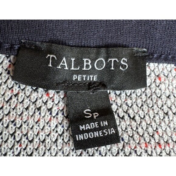 Talbots Shift Dress Button Detail Petite SP Red & Blue 3/4‎ Sleeve - Picture 5 of 8